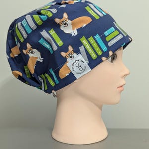 Smart Corgi dog Scrub hat, Euro Style Surgical cap, FREE domestic SHIPPING