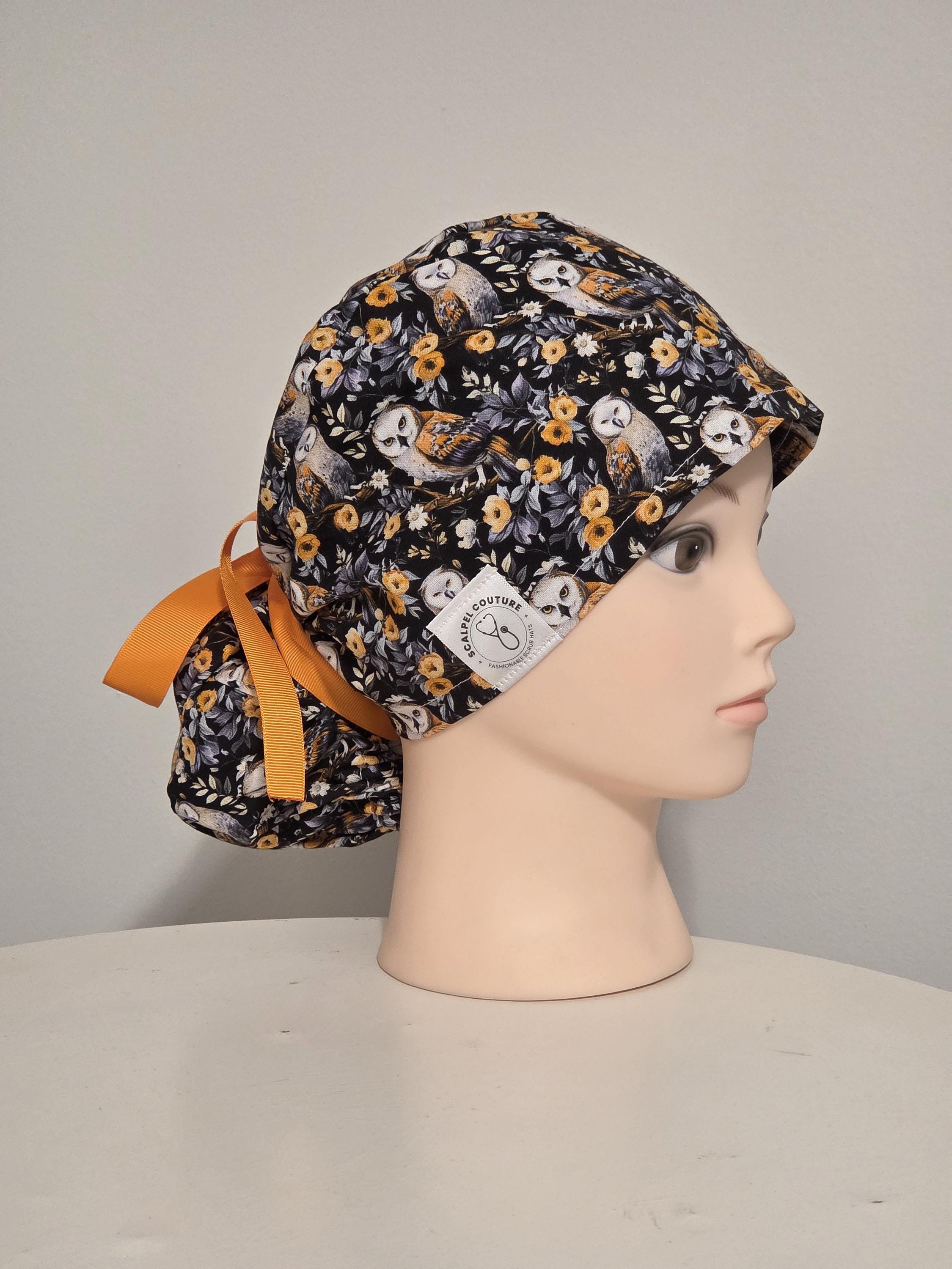 I owl for you Scrub Hat, Ponytail Style surgical cap, FREE DOMESTIC shipping