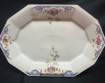 RARE! Hard to Find! Antique Vintage Princess Alpena Pattern Belwood Bavarian China 16” Oval Serving Platter Excellent Used Condition