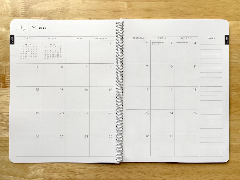 2026-2027 Wavy Checkerboard Planner, 8.5x11, Colorful Teen Gift Bild 7