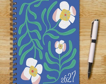 2026-2027 Leafy Floral Academic Planner: Soft or Hard Cover, To Do or Subject Style
