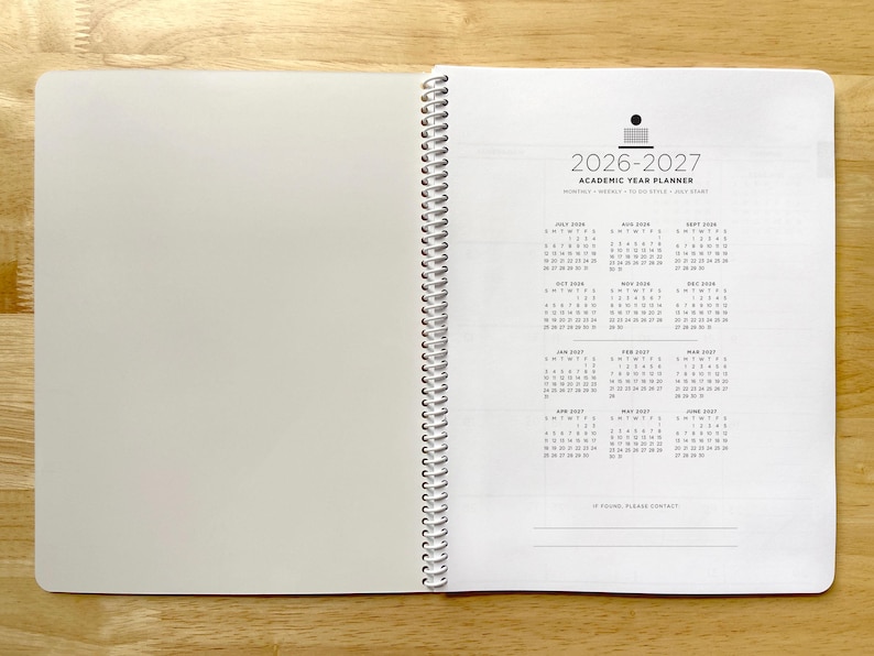 2026-2027 Wavy Checkerboard Planner, 8.5x11, Colorful Teen Gift Bild 6