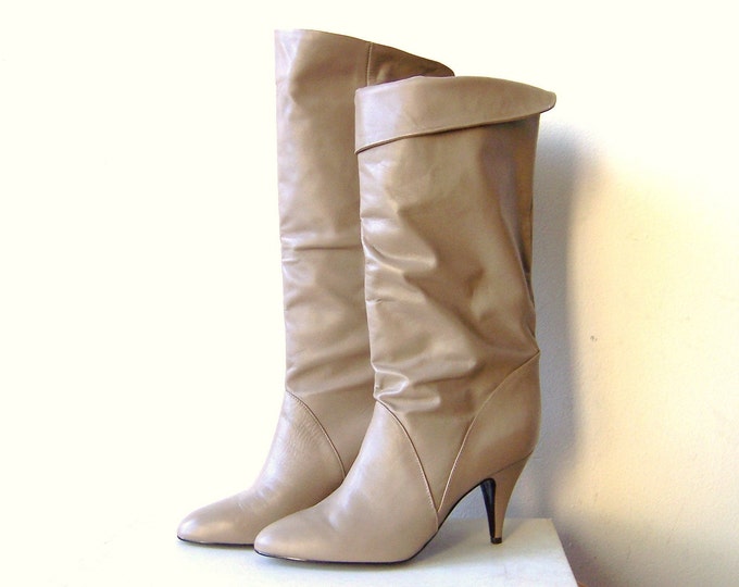 Genesis Taupe Kitten Heel Pointed Suede Bootie