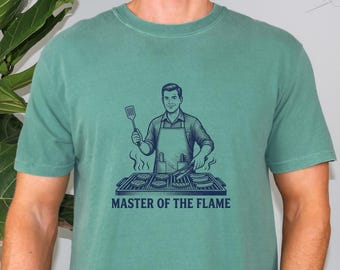 Master Of The Flame Comfort Colors® T-shirt, father's day T-shirt, 1950s sarcasm tee, Retro T-shirt, vintage husband humor, gift for dad