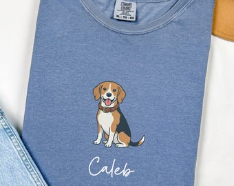 Camiseta personalizada Comfort Colors® para animais de estimação, camiseta com estampa personalizada para cães e gatos, presente para amantes de animais, camiseta personalizada com retrato do seu pet