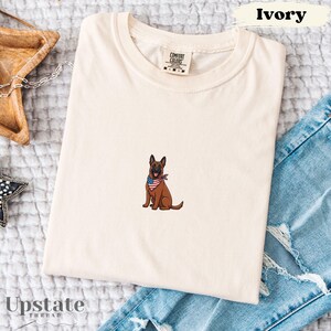 Belgian Malinois Patriotic Dog T-shirt, 4th of July Dog Tee, Pet Owner Gift, Dog Portrait Shirt, Comfort Colors USA Dog Shirt