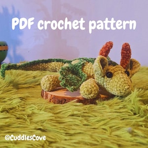 Forest dragon crochet pattern- PDF DIGITAL FILE cute dragon crochet