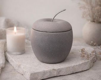 Designer essential oil burner in grey stone – handcrafted zen aroma diffuser – wellness decoration by AirZen France