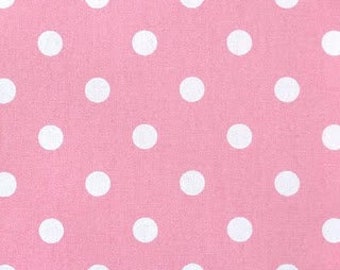 Printed felt - Acrylic felt - pink polka dot - 22.5 x 30cm