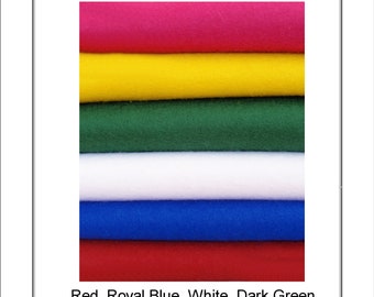 Pure Wool Felt - LARGE SHEETS 30cm x 25cm - Winter Shades - 6 squares - Australian Merino Wool