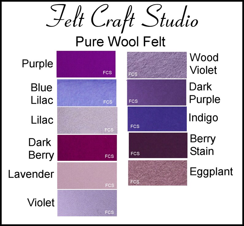 Pure Wool Felt 1mm EXTRA LARGE 30cm x 25cm 9.8 x 11 3/4 Australian Merino Wool Choose your own color 1 square Craft Supply image 4