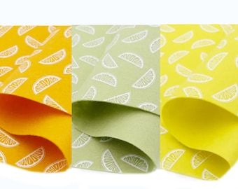 Pure Wool Felt - Fruits printed felt - non ravelling - 100% wool felt - size 9"x11"(23cm x 28cm) & 11"x 18"(28cm x46cm)