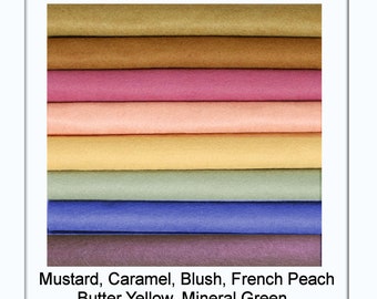 Pure Wool Felt -Australian Merino Wool - EXTRA LARGE 30cm x 25cm  (10" x 12") or Standard size 30x20cm (12" x 8")  - 8 sheets