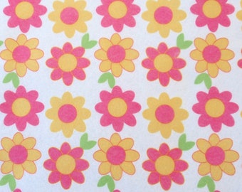 Printed felt - Flower pattern -  22.5 x 30cm