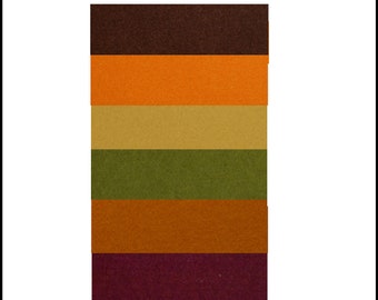 Pure Wool Felt - EXTRA LARGE 30cm x 25cm  (9.8" x 11 3/4")  - Autumn Shades - Australian Merino Wool - Felt Supplies - Natural Felt Sheets