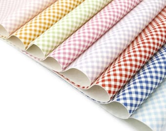 Pure Wool Felt - Gingham or checked printed felt - non raveling - 100% wool felt - size 9"x11"(23cm x 28cm) & 11"x 18"(28cm x46cm)