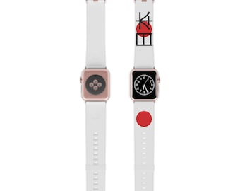 Japanese Flag Apple Watch Band Durable & Adjustable Thermo Elastomer for 38mm-40mm-42mm-44mm Patriotic Style Gift