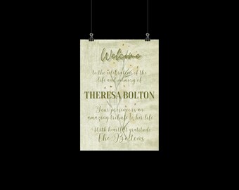 Funeral Welcome Sign Template, Funeral Poster, Celebrating the life of Poster, Celebration Of Life, Memorial Poster, In Loving Memory 18X24