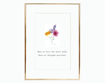 デイリー・グリマーズ・プリント：野の花、もっと愛を
