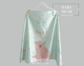 Nursing Cover, 100% silk, Baby Bear