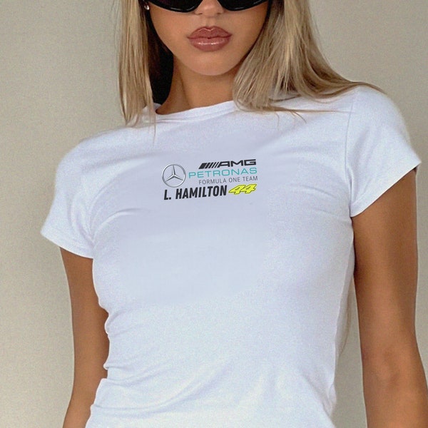 Lewis Hamilton F1 Merch Mercedes Formula 1 Shirt Formula One Gifts for Her F1 T-Shirt Vintage Racing Crop Top Hamilton TShirt F1 Gift