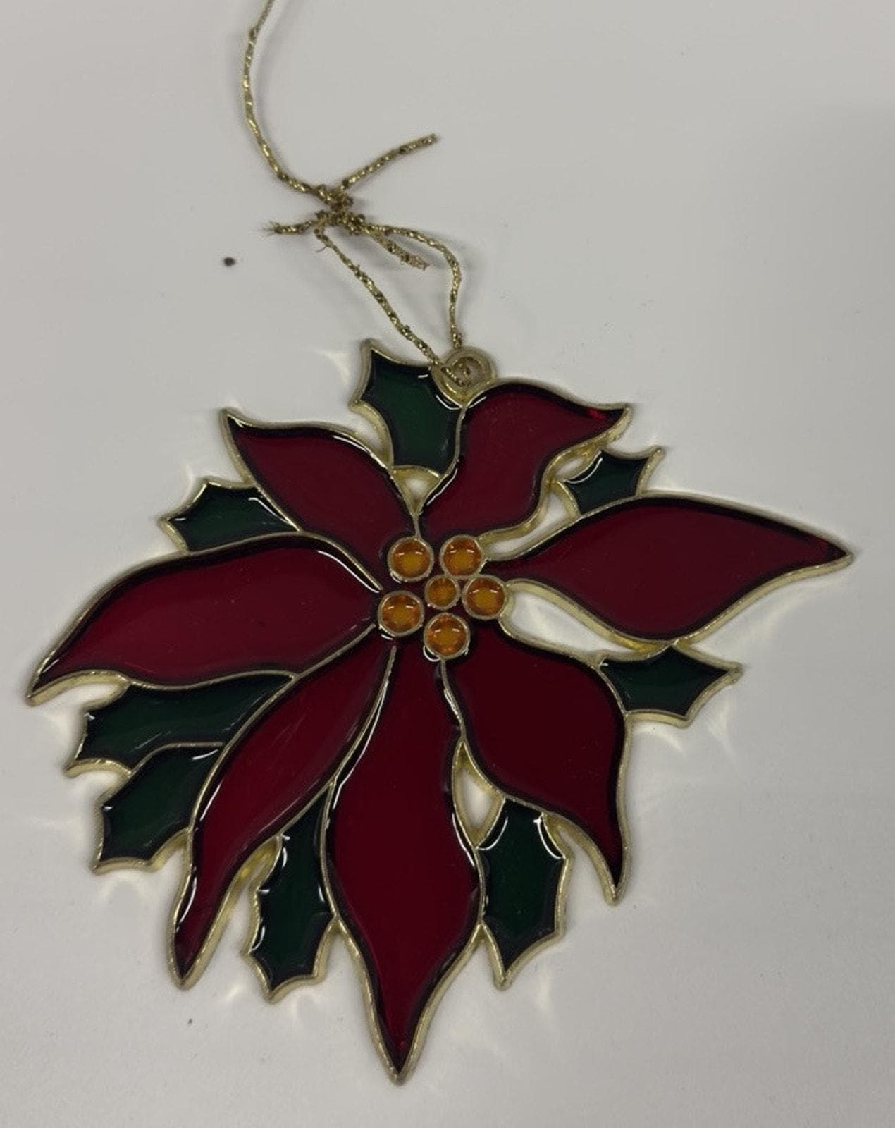 Vintage nep-gebrandschilderd glas kerstvakantie ornament ornament