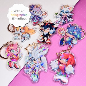 Llaveros/dijes de Sonic: Sonic, Amy Rose, Tails, Shadow, Knuckles, Rouge, Blaze, Silver