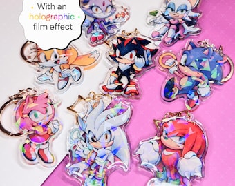 Sonic keychains/charms - Sonic, Amy Rose, Tails, Shadow, Knuckles, Rouge, Blaze, Silver