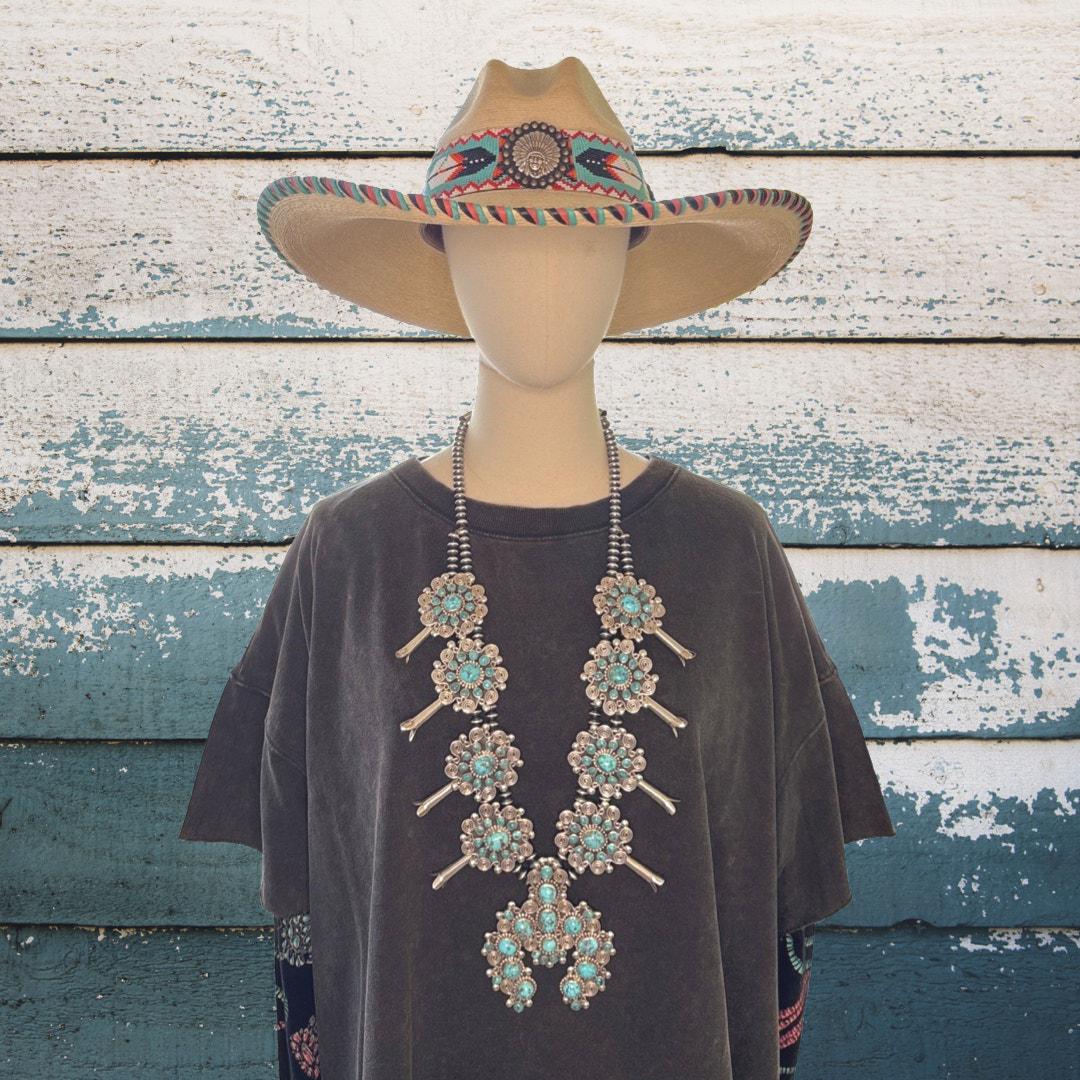 TONYA JUNE RAFAEL Navajo Sterling Turquoise Showstopper Squash