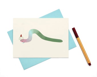 Worm Greeting Card