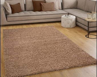 TRENDY SHAGGY VLOERKLEED Tapijt Beige 300X400 cm