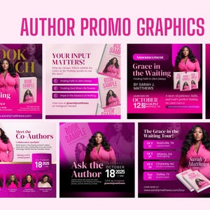 Author Book Launch Canva Templates: Christian Women's Promo Pack (Digital Download)