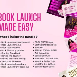 Author Book Launch Canva Templates: Christian Women's Promo Pack (Digital Download)