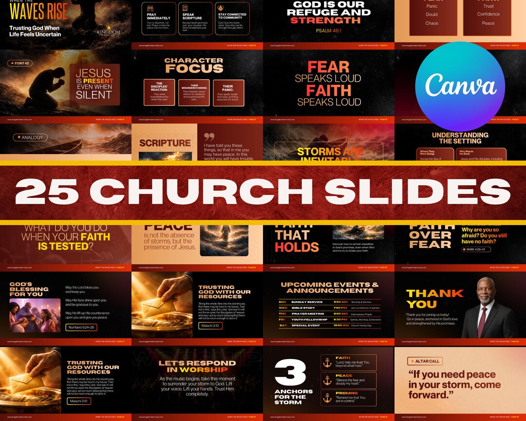 25 Church Sermon Slides Template | Christian Presentation Design ...