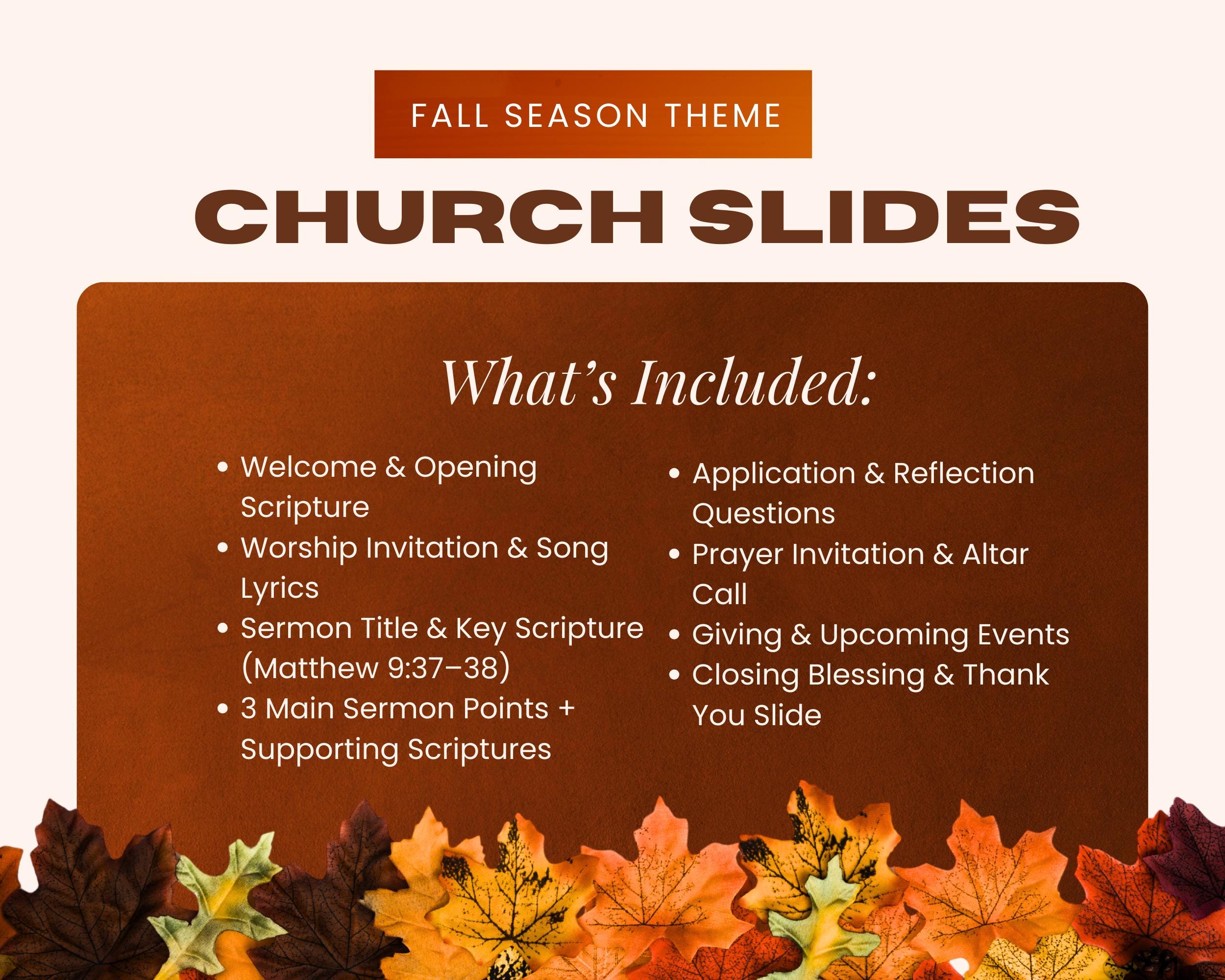 Canva Fall Season Sermon Slides | Editable Church Presentation Template ...