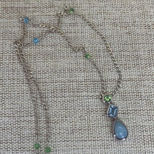Chalcedony and gem necklace image 2