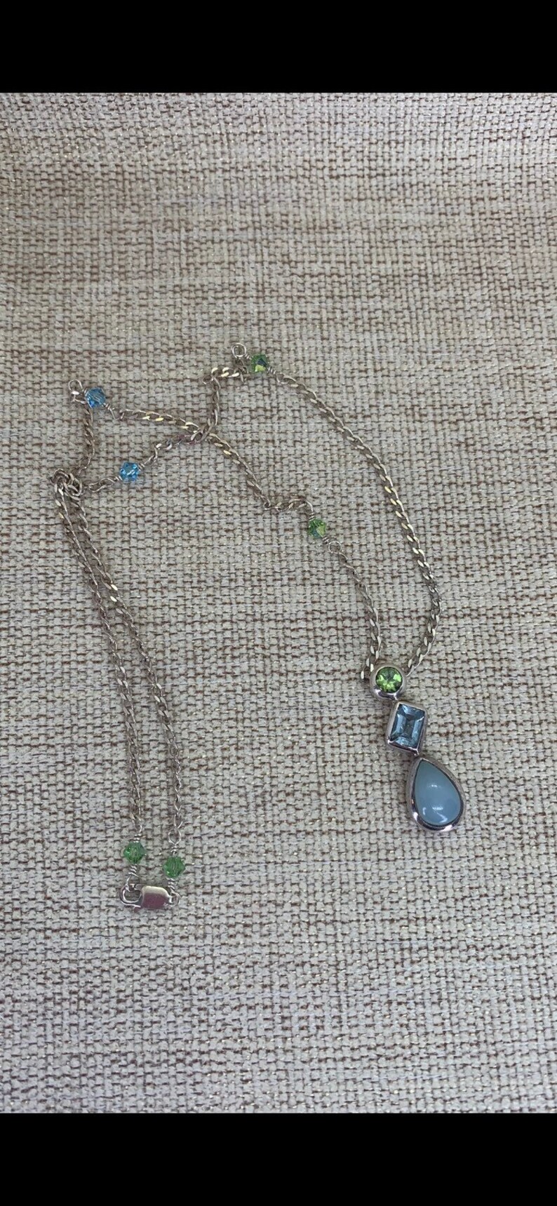 Chalcedony and gem necklace image 2