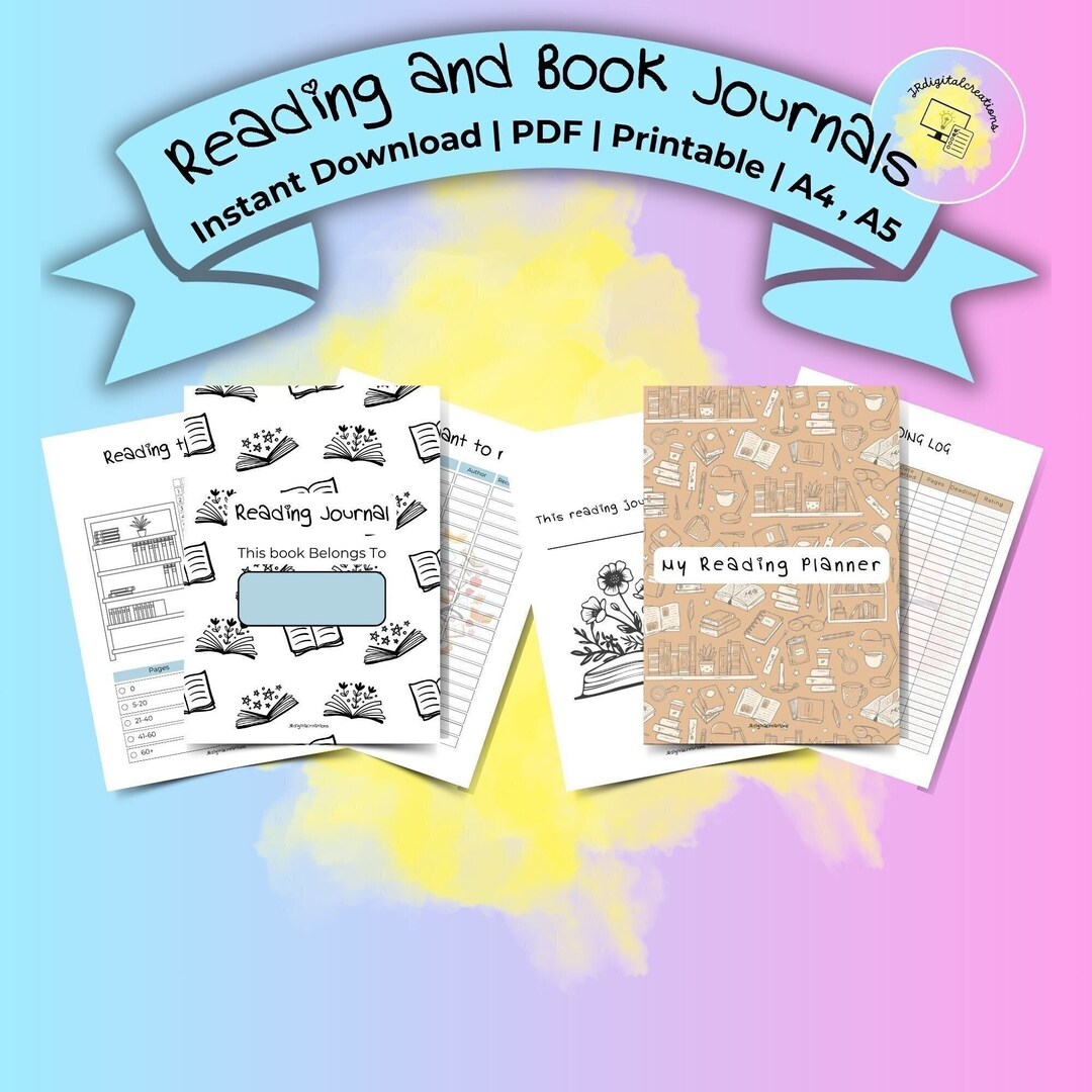 Printable Reading Creative Journal Inspiring Digital Book Bundle ...