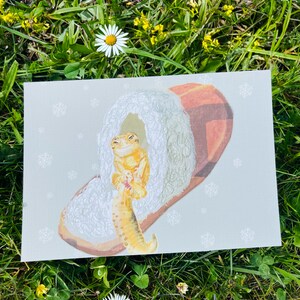 Süße Tiere Mini Print Gecko Print Eidechse Liebhaber Print Girlie Print Kinderzimmer Postkarte Babys Print Schlafzimmer Print