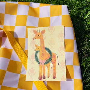 Kinderzimmer Print Babys Postkarte Giraffe Mini Print Niedlicher Print Kinderdruck Happy Print Süße Tiere Print Baby-Tiere Print Affirmation C