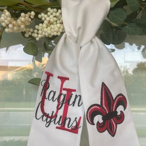 UL Lafayette Ragin Cajuns wreath sash