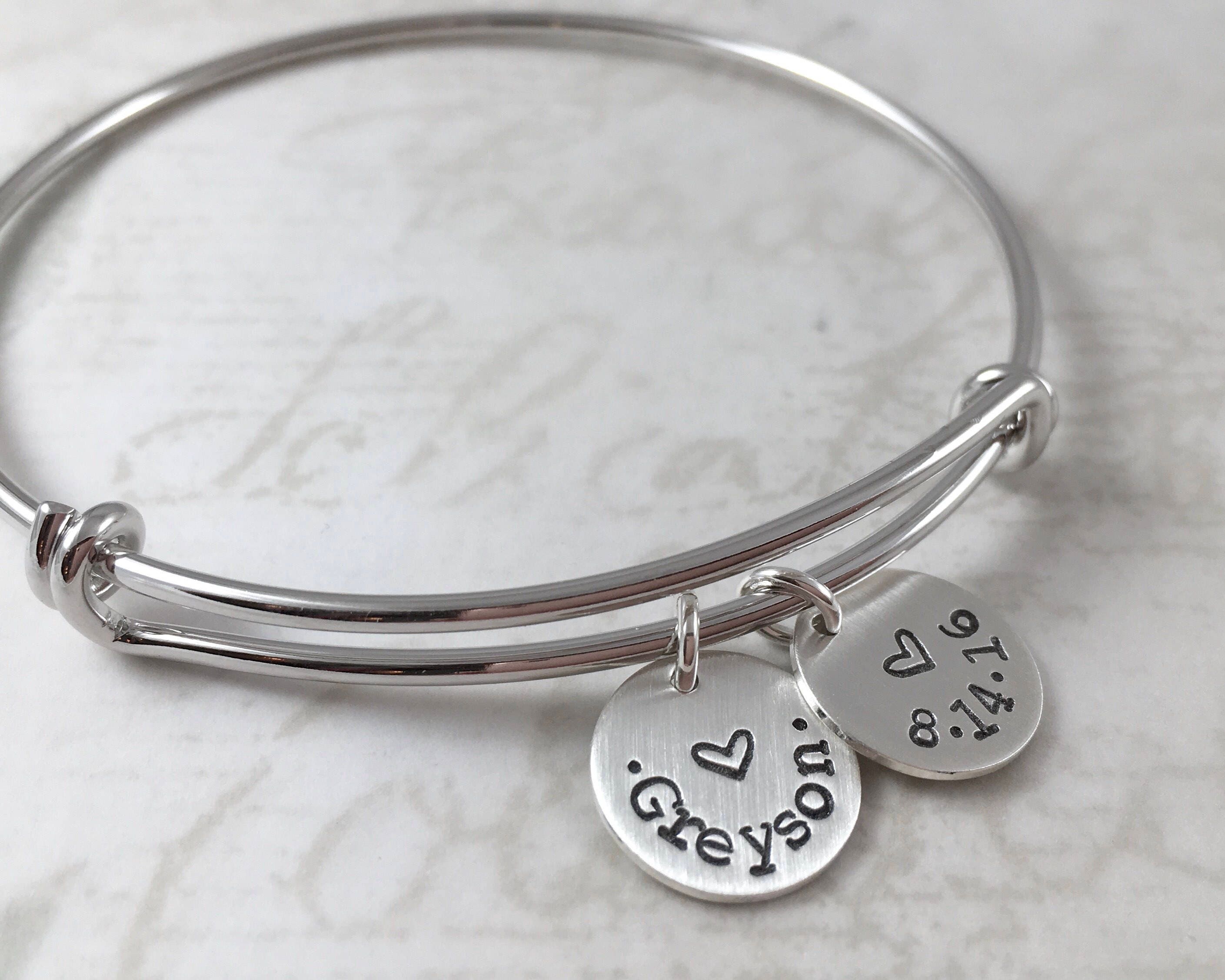 CUSTOM NAME or WORD Charm Bracelet, Personalized Jewelry, Gift for Her,  Wedding Bracelets, Valentines Gift, Glitter Bracelet - Etsy