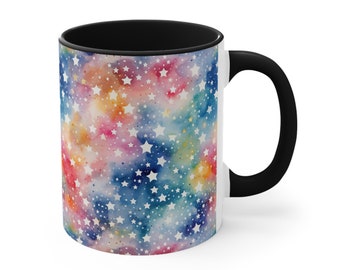 Starry Delight - Coffee Mug, Tea Cup, 11oz or 15oz - ORCA Coating - Microwave & Dishwasher Safe - Star Stars Unique Special Gift