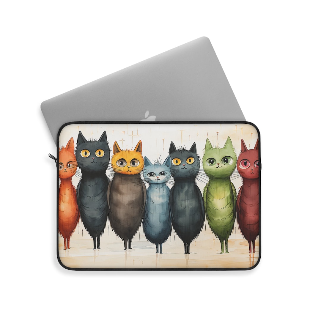 Computer Cat Covers Fun Cats Laptop Sleeve Cover - Three Sizes 12