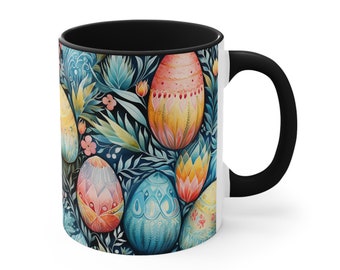 Eggs Bliss Bouquet - Coffee Mug, Tea Cup, 11oz or 15oz - ORCA Coating - Microwave & Dishwasher Safe - Egg Spring, Easter Gift for Her