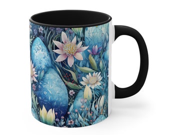 Whimsical Easter - Coffee Mug, Tea Cup, 11oz or 15oz - ORCA Coating - Microwave & Dishwasher Safe - Egg Eggs, Spring Gift for Her