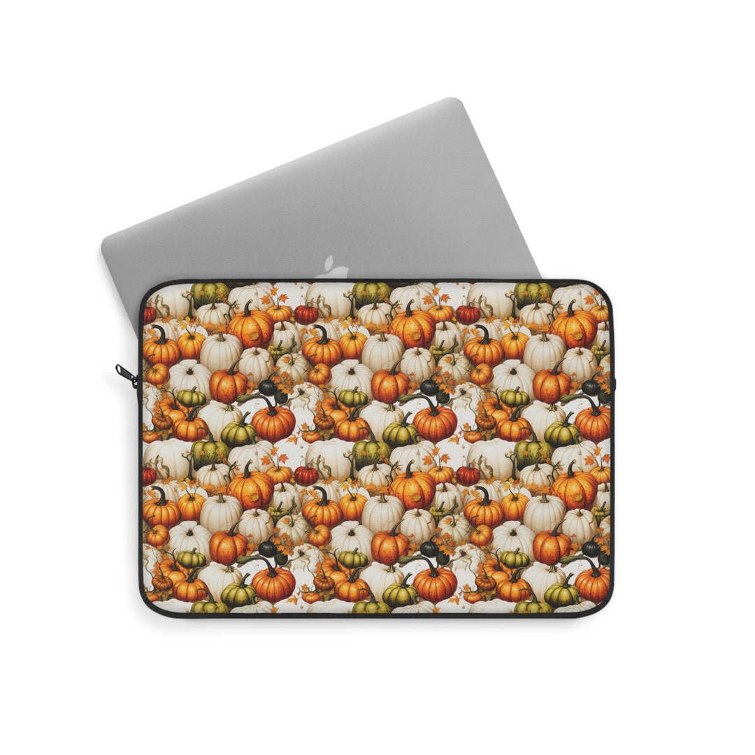 Fun Festive Pumpkins Laptop Sleeve Cover - Three Sizes 12