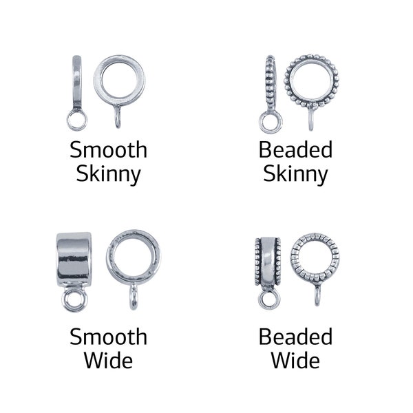 STERLING SILVER, European Bracelet Adapter, Charm Hanger, Converter Bead, Bail Bead, Hanger Bead, Charm Holder, Charm Bead, Dangle