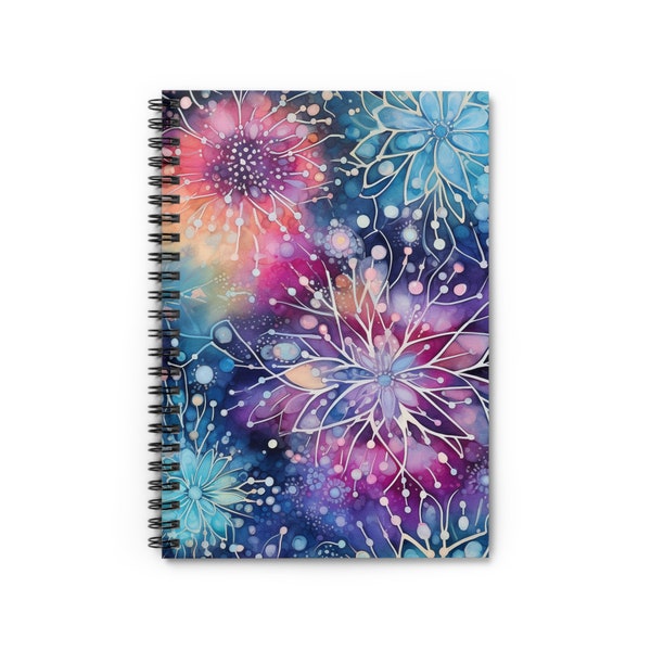 Polar Fantasia - Spiral Notebook, Ruled Lines Journal, Stationary Gift, Durable Cover, Size 6x8 Inches, Colorful
