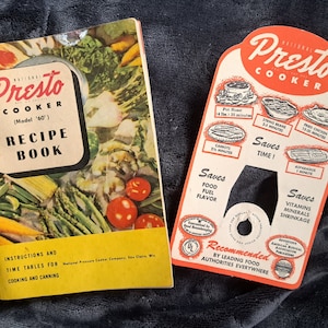 Presto Pressure Cooker Recipe Book & Cooker Tag